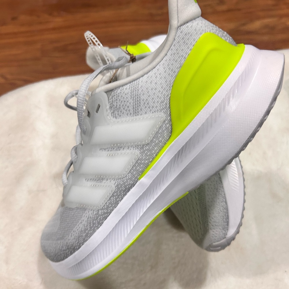 Adidas Women’s Running Sneakers in Gray and Neon Yellow